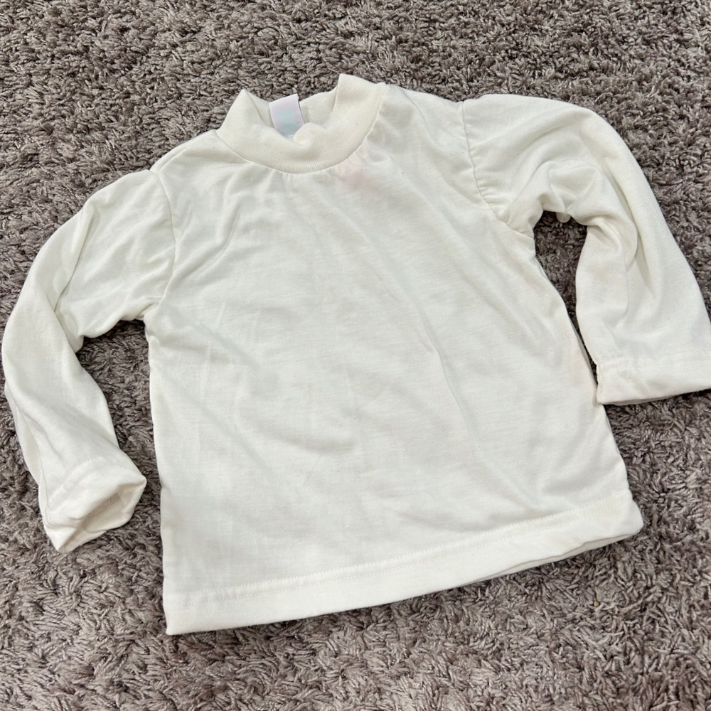 Little By Little Toddler‎ Girls Creme White Long Sleeve Shirt Size 2T Vintage